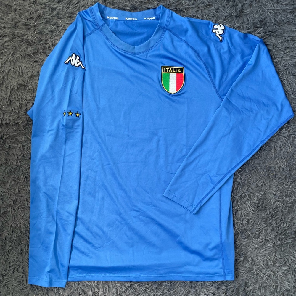 Italy Jersey Long Sleeve Home Football Soccer Shirt EURO 2000 - 2002 Kappa 2XL